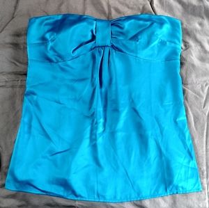 Loft Strapless Light Blue Top Size 6